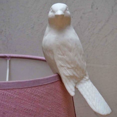 Canari déco porcelaine blanche 13x4cm (1/2)