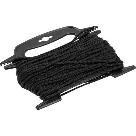 Geflochtenes Polypropylenseil 3 mm, 30 m, schwarz