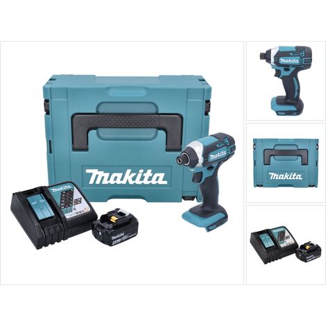 Makita DTD 152 RM1J 18V Avvitatore ad impulsi a batteria in valigetta Makpac + 1x Batteria BL 1840 4,0 Ah + Caricatore rapido DC 18 RC