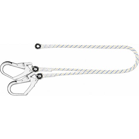 Doble eslinga fija ø10,5 long 1,5m con 2 conectores aa022 (ø50mm)