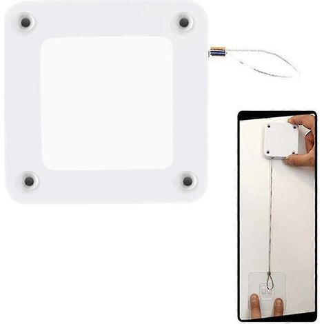 Ferme-portes automatiques pour usage domestique, sans perçage, antirouille (blanc) (1/4)