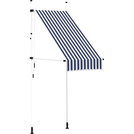 Maison Exclusive - Markise Einziehbar Handbetrieben 100 cm Blau/W