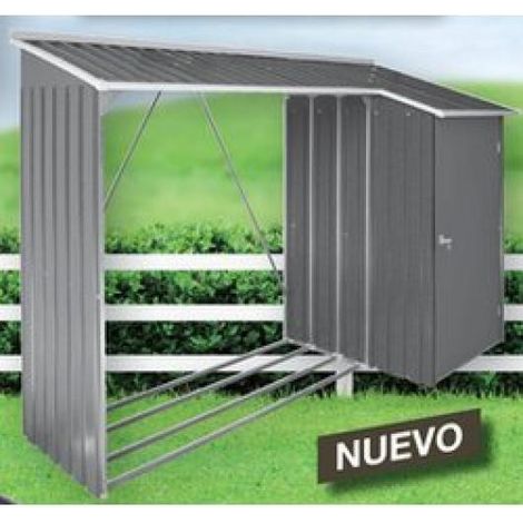 LEÑERO COMBO DE METAL PARA CASETAS DURAMAX COLOR GRIS (1/2)
