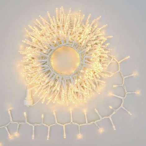 Guirlande lumineuse Boa D6cm 10M 500 LED blanc chaud extensible câble blanc IP44 31V SMART Connect Lotti (1/5)