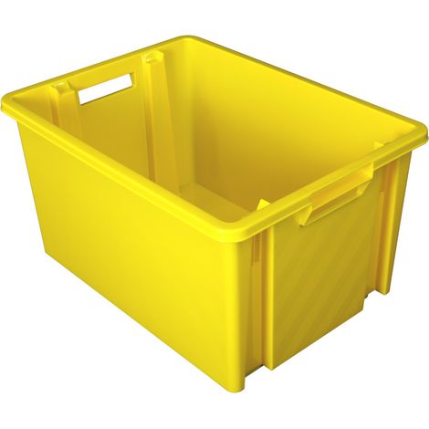 Novap – Bac de rangement 6L jaune – Empilable et emboîtable – Pour garage et espaces confinés – 5201725