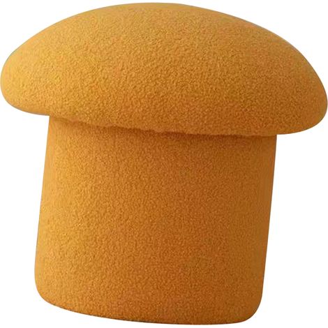 Pouf rond en bois de pin jaune, simple et moderne, repose-pieds élastique confortable pour décoration intérieure (1/5)