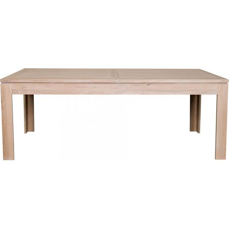 Table moderne extensible en chêne blanchi L160/240 - BOSTON (1/5)