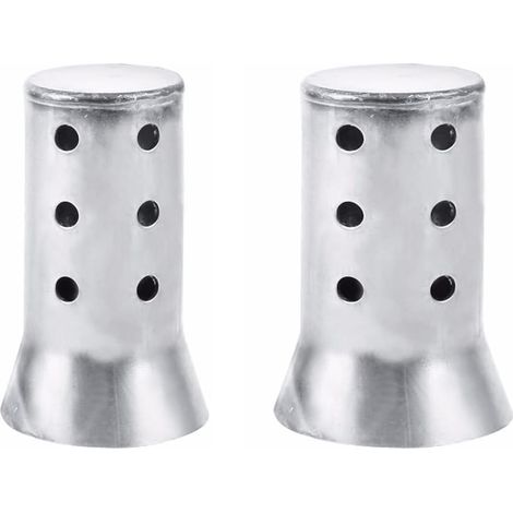 60mm Silencieux moto de déflecteur d'insertion argenté, tuyau d'Échappement Universel et amovible pour pot d'échappement de moto 2pcs
