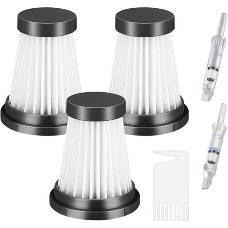 Paquete de 3 filtros HEPA para aspiradoras inalámbricas MOOSOO K12, K12 Pro, K13, para Genius Invictus One 1.0 X7, 2.0. Repuestos para aspiradoras. Filtros para limpieza del hogar.