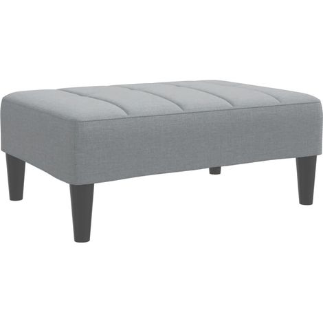 Repose-pied gris clair 77x55x31 cm tissu
