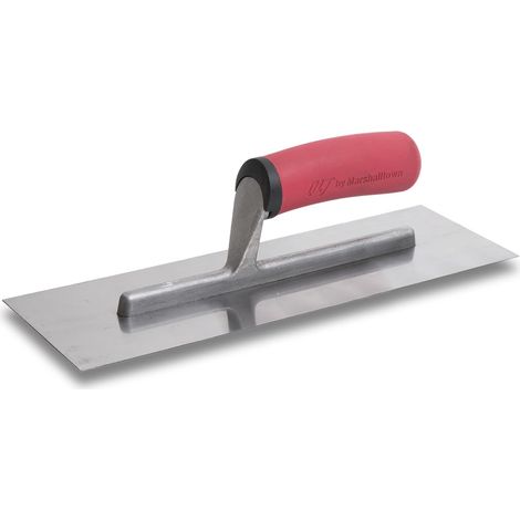 1 - Truelle Lissante - Acier Inoxydable - Finition Béton Et Enduit - Poignée Souple Anti-Rotation - Pour Maçonnerie - Argent - 35,6x10,2cm