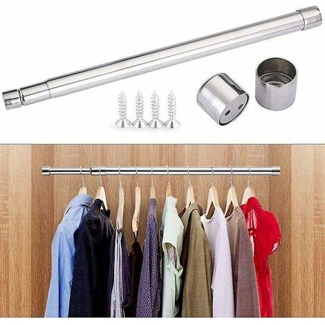 tringle Vtements Rtractable 57-100cm, Tringle De Placard Extensible, Tringle De Penderie, Tube De Penderie Tlescopique En Acier Inoxydable, Tring (1/5)