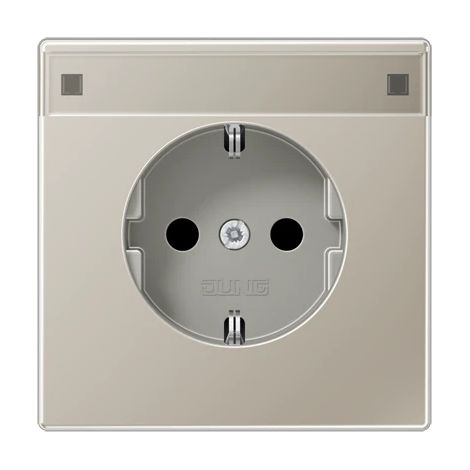 Jung Presa SCHUKO®, 16 A 250 V , con campo di scrittura, Serie LS, acciaio inox ES 1520 NA