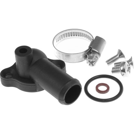 Conexión de agua para cabezal Polini de 90° (también compatible con cabezales originales Piaggio LC de 4 esquinas).