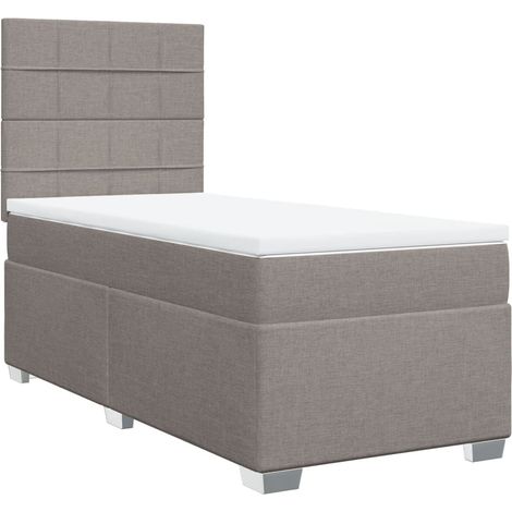 Maison Exclusive - Giroletto a Molle con Materasso Tortora 90x200 cm inTessuto