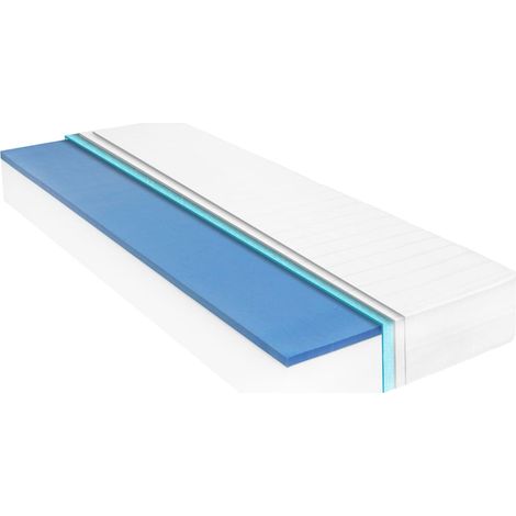 Matratze 90 x 200 cm Viskoelastischer Memory-Schaum 18 cm H2