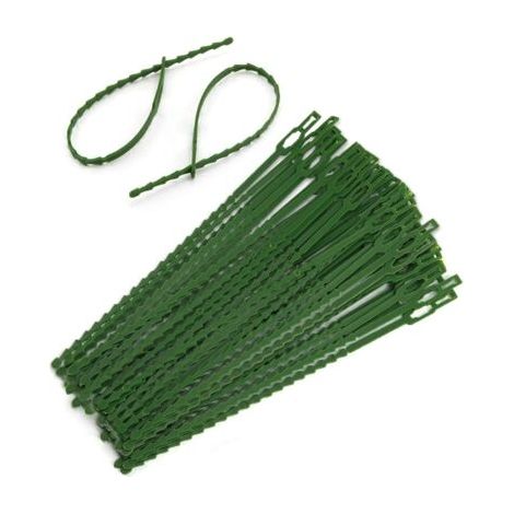 Lot de 60 attaches réglables pour plantes vertes - 23 cm - Polyvalentes - Robustes - En plastique - Pour le jardin, les plantes, les arbres (1/5)