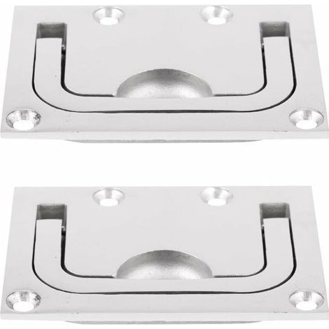 2pcs Poignée De Traction en Acier Inoxydable 316 Loquets Trappe Bateau Porte De Cabine (1/5)