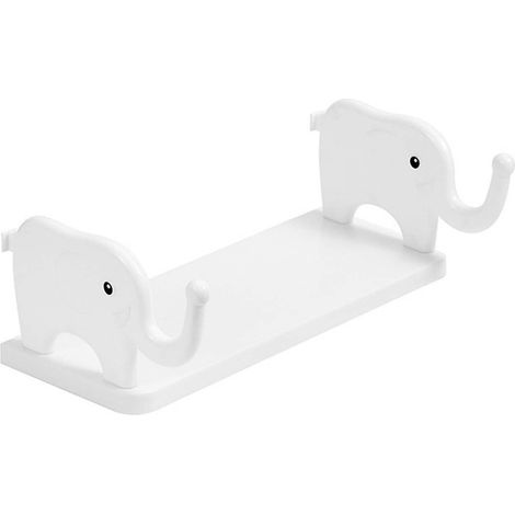 Etagère Murale - Plaque Perforée - Support de Rangement Polyvalent pour Salle de Bain Cuisine Chambre Placard - Blanc
