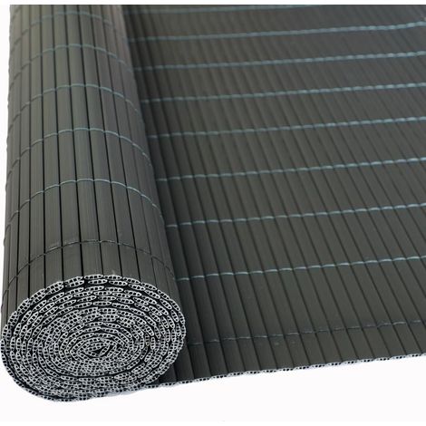 Sichtschutzmatte Sichtschutzzaun Sichtschutz Windschutz PVC Zaun Balkon Garten Grau / 1,0 x 4 m