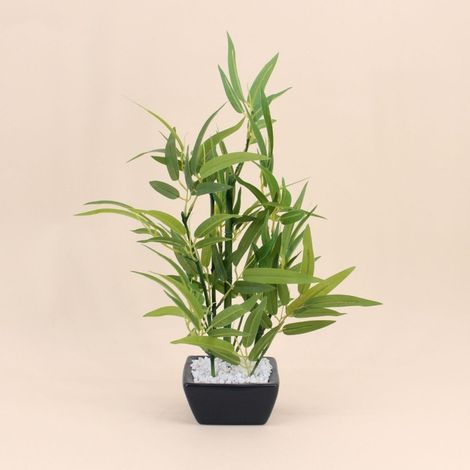 Bambou artificiel pot en céramique 40cm (1/5)