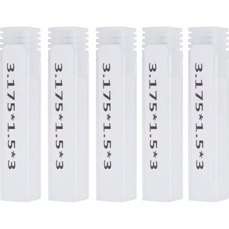 Fraise à spirale monobloc en acier tungstène (lot de 5) pour machine de gravure CNC, 3,175 x 1,5 x 3 mm (1/5)