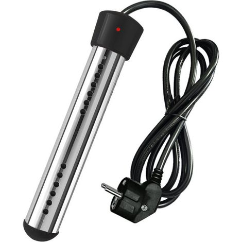 Calentador de agua eléctrico de 3000 W con apagado automático por inmersión, calentador de agua para piscinas, calentador de agua portátil, apto para estanques y cubos. (1/5)