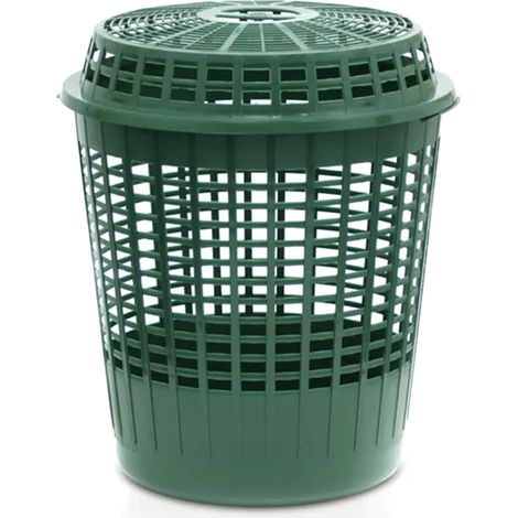 Prosperplast Cesta de jardín Soporte - Mesa Auxiliar Decorativa Cage 60L., Dimensiones (mm) 450x450x466, Color Verde (1/5)