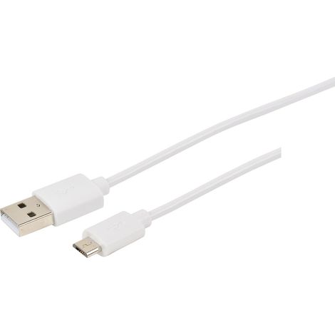 ERARD - Micro USB M / USB M - 2.4A - 1m - Blanc