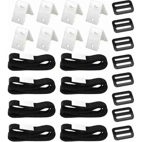 Lot de 8 enrouleurs de piscine, sangles de maintien, pinces, accessoires pour couvertures de piscine, sangles de maintien pour couvertures de piscine et pièces détachées. (1/5)