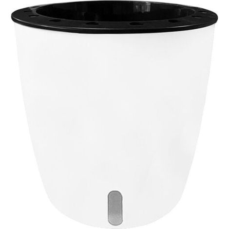 Pot de Fls à Arrosage Automatique - Auto-Arrosant - avec Indicat de Niveau d'eau - pour Toutes Les Plantes D'intéri ( Blanc/Noir) (1/5)
