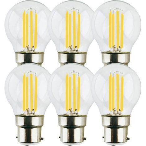 6W Ampoule LED Filament à G45 B22, 2700K Blanc Chaud, 806Lm, Ampoule Vintage, Non-Dimmable, Lot de 6 (1/5)