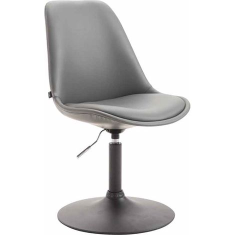 Sedia da pranzo MAVERICK in similpelle grigio nero (1/3)