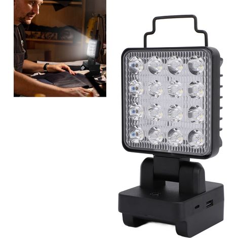 Lampe d'éclairage portable LED avec sortie USB/TYPE-C 5V2A, compatible avec les batteries au lithium 18V de la série Einhell Power X-Change. (1/5)