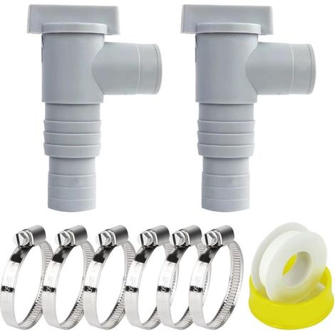 Vanne Piscine 32mm 38mm, Vanne d'entretien/D'arrêt pour Piscine avec Raccord De Tuyau De 32/38mm, Raccord Piscine 32 38, Accessoire Piscine Hors Sol, Vanne Piscine Double Split Tuyau Valve (1/5)