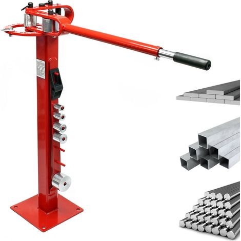 Piegatubi a piedi pressa da officina piegatura manuale piega quadrata tonda piatta in acciaio rossa 160000773