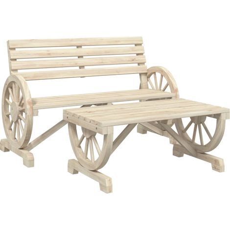 Maison Exclusive - Set Salotto da Giardino 2 pz in Legno Massello di Abete (1/5)
