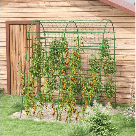 CHICFURN Traliccio da giardino regolabile 167 x 144 x 206 cm in acciaio verde (1/5)