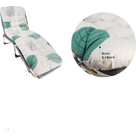 Coussin de transat, extra épais, design ergonomique, vert (1/2)