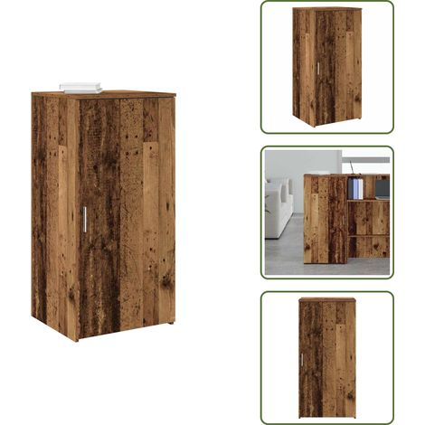 vidaXL Armoire rangement vieux bois 50x45x103,5 cm bois d’ingénierie (1/5)