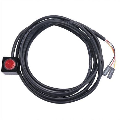 Câble d'extension pour bouton d'interrupteur d'ordinateur de bureau, noir et rouge (1/5)