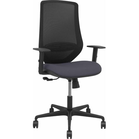 Silla Mardos sincro malla negra bali gris oscuro brazo regulable