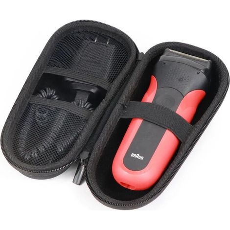 Étui pour rasoirs pour hommes Braun Series 3/5/7/9, étui rigide de voyage (noir) (1/4)