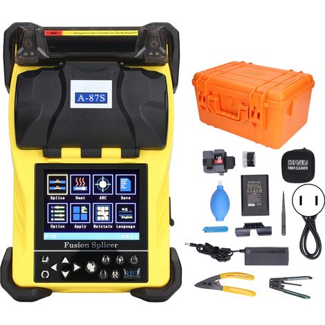 Kit 3-en-1 Soudeuse Fibre Optique Automatique Mini, Épisseuse pour Télécoms, 100-240V Prise US (1/5)