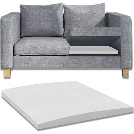 Coussin de soutien de canapé - 50 x 50 cm - Mousse haute densité pour canapé - Convient à différents types de canapés, chaises, lits (1, blanc) (1/5)