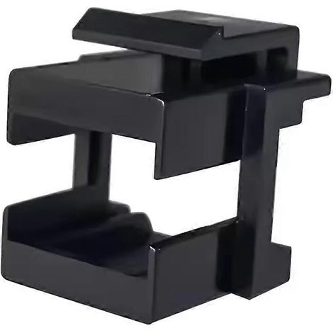 Packung mit 50 RJ45 Keystone-Wandanschlussdosen für Patchpanels, kompatibel mit RJ45 LC- und SC-Steckern, schwarz. (1/5)