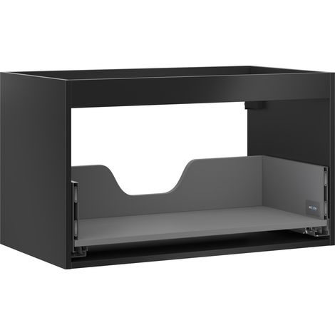 Mexen Box-A armadio sotto lavabo 80 cm, 1 cassetto, nero opaco - 91AX0-0800-470-1-71 (1/4)