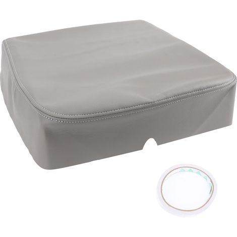 Housse de Console centrale de voiture en cuir Pu microfibre, résistante à l'eau, confortable, anti-rayures, protection d'accoudoir gris (1/5)