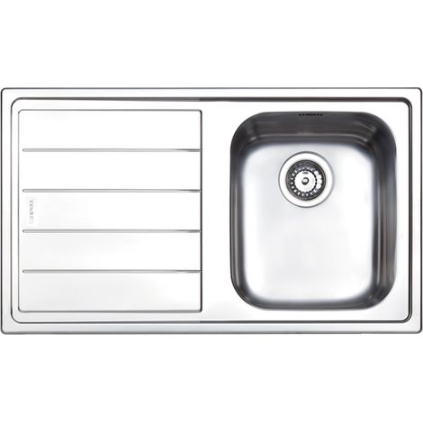 Apell LN861ILBC Linear Lavello da Incasso 1 Vasca Gocciolatoio Sinistro Semifilo 86x50 cm colore Inox