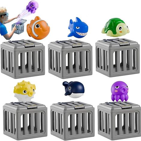 Kids Diving Toys Set of 6, Sinking Swimming Toy with Storage Box and Floating Animals Fun Gift for Boys and Girls (1/5)